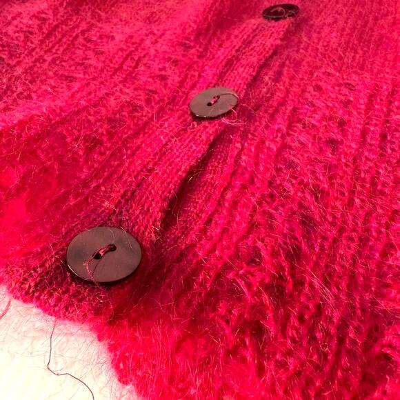 Vtg LAURA ASHLEY Cardigan Women's M Mohair Lace Coquette Cottagecore Fairycore - Picture 6 of 11